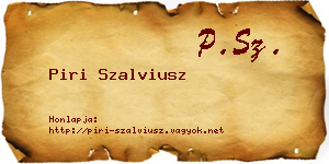 Piri Szalviusz névjegykártya